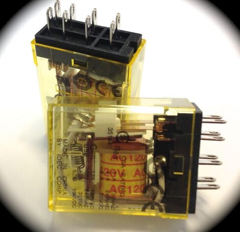 IDEC Corporation RY2S-UAC120V Relay ؛ E-Mech ؛ الجنرال DPDT cur-rtg 3a ؛ Ctrl-V 120ac ؛ VOL-RTG 240AC ؛ المكون الإضافي/اللحام بواسطة IDEC in Saudi Arabia