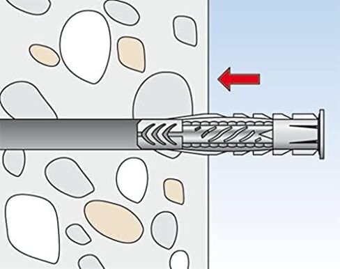 Fischer 542453 UX ، Gray ، Dowel 8 × 50 مم ، مجموعة من 50) in Saudi Arabia