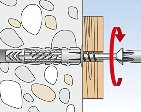 Fischer 542453 UX ، Gray ، Dowel 8 × 50 مم ، مجموعة من 50) in Saudi Arabia