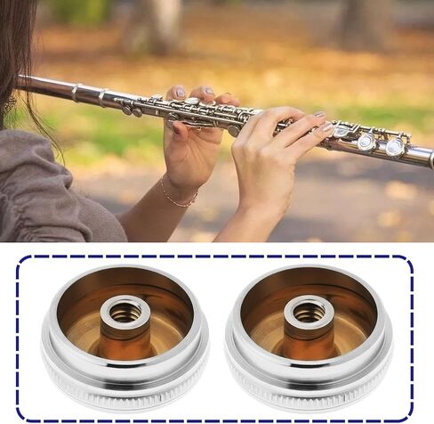2pcs 18.4mmmx10.9mm الفضة الفلوت الفلوت الفلوت التاج غطاء رأس الرأس headjoint in Saudi Arabia