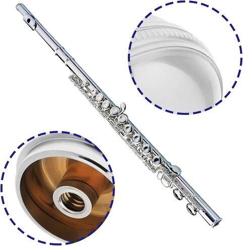 2pcs 18.4mmmx10.9mm الفضة الفلوت الفلوت الفلوت التاج غطاء رأس الرأس headjoint in Saudi Arabia