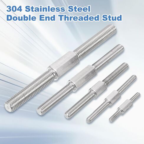 Patikil M4x60mm end double end stud stud end ، 10pcs 304 hex hex hex hex hex left relection leduder materant in Saudi Arabia