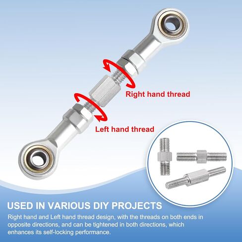 Patikil M4x60mm end double end stud stud end ، 10pcs 304 hex hex hex hex hex left relection leduder materant in Saudi Arabia