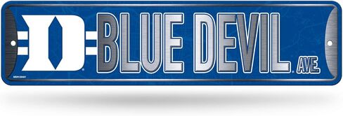 Rico Industries ، NCAA Duke Blue Devils Standard Metal Street Sign 4 "× 15" ديكور المنزل - غرفة نوم - مكتب - كهف مان in Saudi Arabia