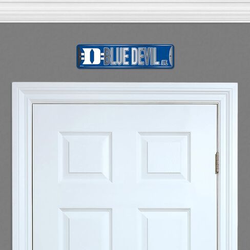 Rico Industries ، NCAA Duke Blue Devils Standard Metal Street Sign 4 "× 15" ديكور المنزل - غرفة نوم - مكتب - كهف مان in Saudi Arabia