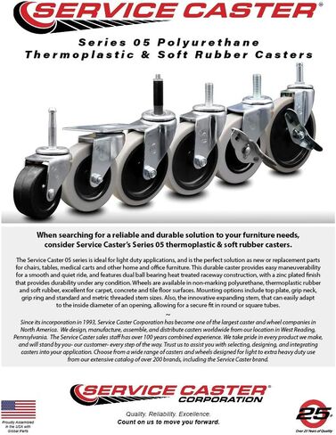 العلامة التجارية Service Caster - متوافقة مع/استبدال - عربات - Rubbermaid - 4400 Series 4500 Series in Kuwait