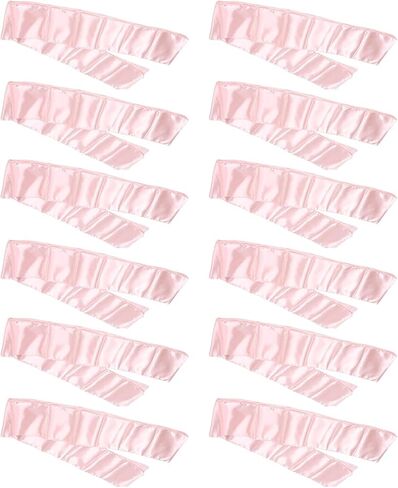 12Pcs Silky Chair Bow Ties, Easy to Care Smooth and Lustrous Fabric Multi Purpose Use Sashes Bows for Satin Chairs Cover Accessories in Saudi Arabia