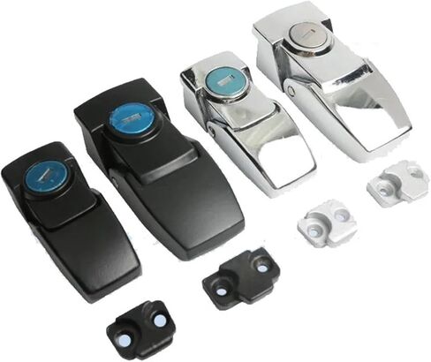 DK604 Hidden Cabinet Buckle Lock with Key Or No Zinc Alloy Black Chrom Finish 1Pcs(DSK 1) in Saudi Arabia