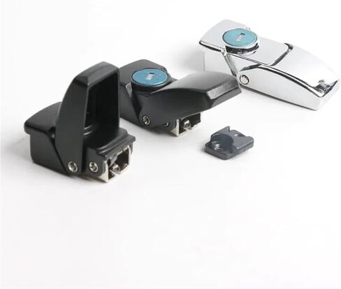 DK604 Hidden Cabinet Buckle Lock with Key Or No Zinc Alloy Black Chrom Finish 1Pcs(DSK 1) in Saudi Arabia