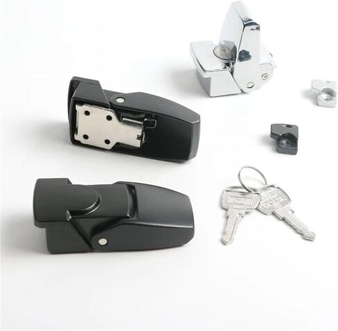 DK604 Hidden Cabinet Buckle Lock with Key Or No Zinc Alloy Black Chrom Finish 1Pcs(DSK 1) in Saudi Arabia