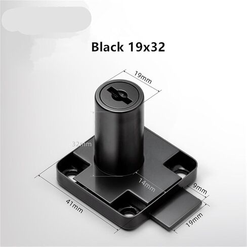 Cabinet Drawer Latch Locks Furniture Door Lock Hardware Desk Lock Wardrobe Cabinet Door Locks 1Pcs(19x32) in Saudi Arabia
