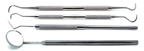 مجموعة الفحص الأسنان من 4 ، منجل Scaler ، Jaquette Scaler ، Explorer 9 ، مرآة الأدوات المتميزة لتنظيف الأسنان in Kuwait