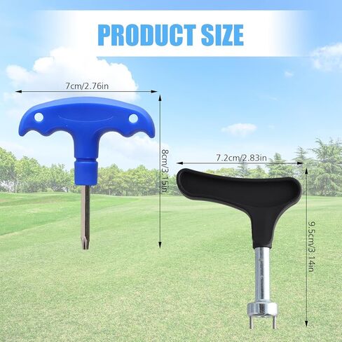 panthra 2pcs Spike Wrench for Golf Shoes, Golf Spike Tool, Strong and Durable, Not Easy to Break or Deform, Comfortable Grip, Easy to Grasp, Easy Replacement of Studs in Saudi Arabia