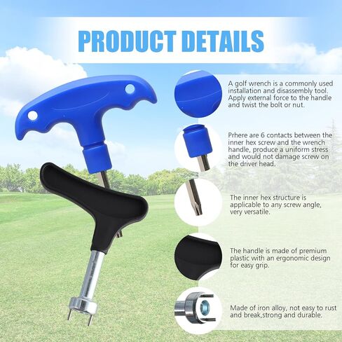 panthra 2pcs Spike Wrench for Golf Shoes, Golf Spike Tool, Strong and Durable, Not Easy to Break or Deform, Comfortable Grip, Easy to Grasp, Easy Replacement of Studs in Saudi Arabia