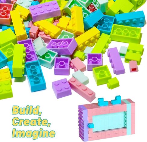 1000 قطعة قطعة للبناء ، مجموعة بناء الأساسيات الكلاسيكية 2x4 الطوب ، متوافقة مع جميع العلامات التجارية الرئيسية ، ألعاب بناء الجذعية الإبداعية للأطفال الذين تتراوح أعمارهم بين 4 5 6 7 8 (Black & Gray & White) in Kuwait