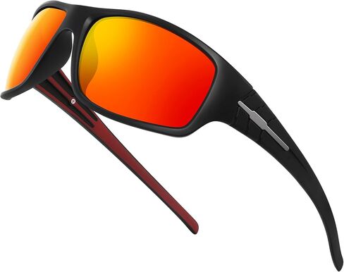XVXV Polarized Sports Sunglasses for Men - UV Protection Wrap Around Sun Glasses for Running Fishing in Kuwait