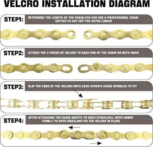 6/7/8/9/10/11/12 Speed Bike Chain – High-Strength, Durable & Smooth-Shifting for Road/Mountain Bikes (Gold-9-Speed) in Kuwait