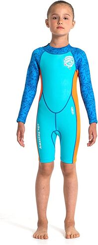 Xinni 2.5mm النيوبرين الأكمام طويلة الأكمام للأطفال البارد الماء البارد الشباب الحرارية الكاملة ملابس السباحة الفتيات السباحة الغط in Kuwait