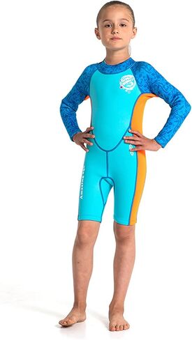 Xinni 2.5mm النيوبرين الأكمام طويلة الأكمام للأطفال البارد الماء البارد الشباب الحرارية الكاملة ملابس السباحة الفتيات السباحة الغط in Kuwait