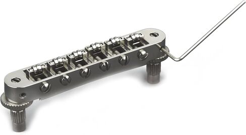 Guyker Titanium Alloy Tune-O-Matic Roller Saddle Bridge-String Space 10.4mm Guitar Bridges استبدال مع Les Paul LP SG 6 String Electric Guitar GM015-TI in Saudi Arabia