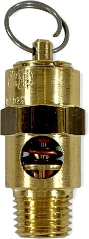 صمام أمان النحاس النحاسي البديل لـ Ingersoll Rand 56270713 ، 1/4 "صمام تخفيف ضغط سلامة المقعد الناعم NPT ، مصنوع في الولايات المتحدة الأمريكية (200 PSI / 173 SCFM) in Saudi Arabia