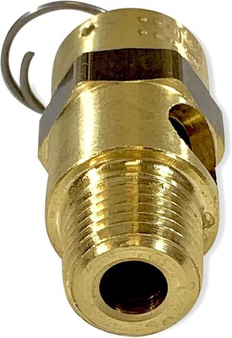 صمام أمان النحاس النحاسي البديل لـ Ingersoll Rand 56270713 ، 1/4 "صمام تخفيف ضغط سلامة المقعد الناعم NPT ، مصنوع في الولايات المتحدة الأمريكية (200 PSI / 173 SCFM) in Saudi Arabia