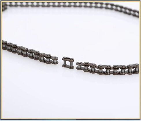 04C-1 سلسلة أسطوانة الصلب الكربونية/رابط الموصل الإرسال الصناعي سلسلة صف واحد الملعب 6.35 مم/مشبك كامل (2pcs ، مشبك كامل) in Kuwait