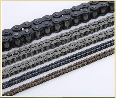 04C-1 سلسلة أسطوانة الصلب الكربونية/رابط الموصل الإرسال الصناعي سلسلة صف واحد الملعب 6.35 مم/مشبك كامل (2pcs ، مشبك كامل) in Kuwait