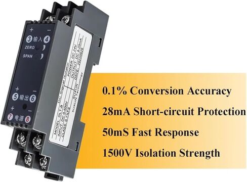 DC-10A- 10A -2000V- 2000 فولت محول الجهد 4-20MA/0-5V/10V/75MV إشارة العزل العزل العزل (-10V-10V Outder_DC12V) in Kuwait