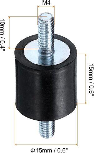 uxcell 8pcs m5x15mm ropber arsidator مع ترصيع 15x15mm مالي الاهتزاز امتصاص الصدمات assorber zinc stylized thour in Saudi Arabia