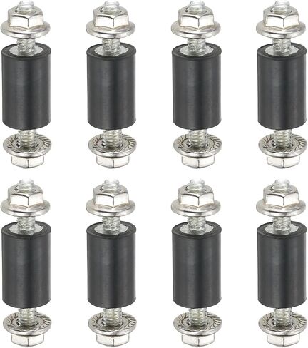 Batikil M4 10x15mm مع عزل المطاط ، 8 PCS ترصيع مطاط على امتصاص الصدمات مكافحة التثبيت يتصاعد مع القفل المكسرات للمحرك ، ضاغط الهواء ، محركات (ارتفاع 35 مم) in Saudi Arabia
