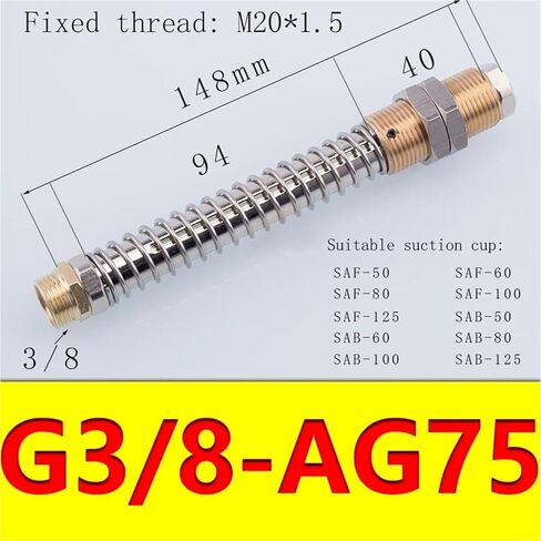 1pcs cuction cup cup tiptings anti-station tuptings accsities inside accessories include pneumatic accsities fste (G3-8-AG25) in Saudi Arabia