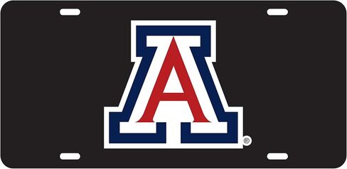 ARIZONA WILDCATS Black Mirrored License Plate Tag in Saudi Arabia