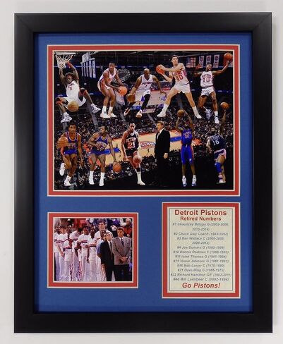 Legends Never Die NBA Detroit Pistons Bad Boys Photo Double Photo Photo ، 12 "× 15" ، (12387U) in Saudi Arabia