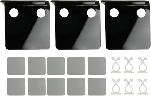 Aramox Wall Acrylic Shelves Best View Easy Installation Camera Mounting Kit for IP Cameras 3 PCS Set (Black) in Saudi Arabia