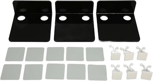 Aramox Wall Acrylic Shelves Best View Easy Installation Camera Mounting Kit for IP Cameras 3 PCS Set (Black) in Saudi Arabia