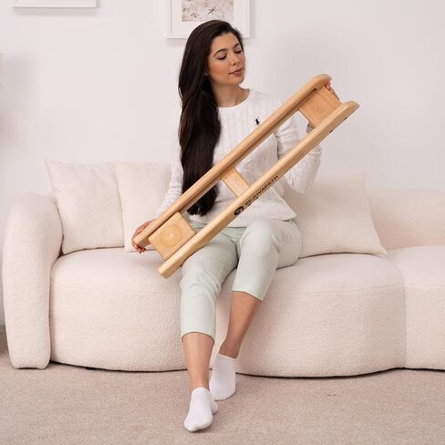 Knee & Hip Rehab Glider – Physiotherapy Equipment for Stroke Rehab, Recovery Aids, Slide Board for Post-Surgery & Injury – Lightweight Oak Design, Improves Mobility & Circulation in Saudi Arabia