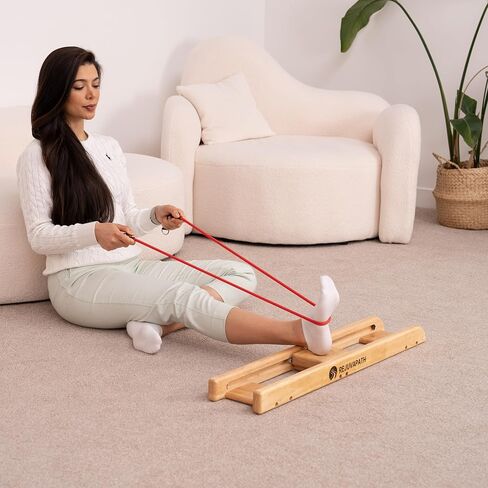 Knee & Hip Rehab Glider – Physiotherapy Equipment for Stroke Rehab, Recovery Aids, Slide Board for Post-Surgery & Injury – Lightweight Oak Design, Improves Mobility & Circulation in Saudi Arabia