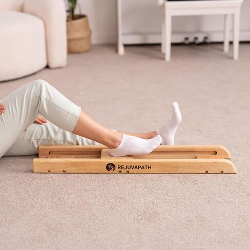 Knee & Hip Rehab Glider – Physiotherapy Equipment for Stroke Rehab, Recovery Aids, Slide Board for Post-Surgery & Injury – Lightweight Oak Design, Improves Mobility & Circulation in Saudi Arabia