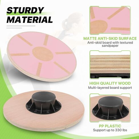 لوحة توازن منصة الخطوة الهوائية المتذبذبة مع سطح عثرة TPR غير المنحدر ، 360 دوران للتدريب على الاستقرار ، تنوعا في صالة الألعاب الرياضية التمرينات التمارين الرياضية الخطوة in Kuwait