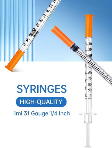 1ML/CC 31G 1/4 بوصة 6 مم معمل ، ملفوف بشكل فردي ، والاستخدام العلمي ، حزمة 20 in Kuwait
