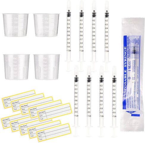 50 حزمة لا محاقن الإبرة مع قبعات | 1ML محاقن و 20 مل/30 مل أكواب القياس لإعادة تعبئة وقياس دقيقة | حصاد اللبأ ، المختبرات العلمية ، سقي النبات ، تغذية الحيوانات الأليفة in Kuwait