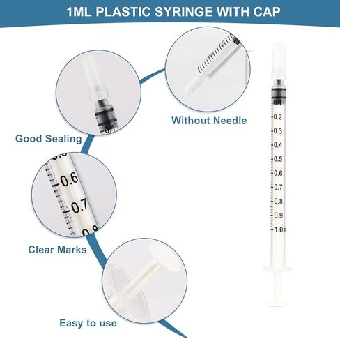 50 حزمة لا محاقن الإبرة مع قبعات | 1ML محاقن و 20 مل/30 مل أكواب القياس لإعادة تعبئة وقياس دقيقة | حصاد اللبأ ، المختبرات العلمية ، سقي النبات ، تغذية الحيوانات الأليفة in Kuwait