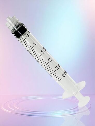 100PCS 3ml 3cc Syringe No Needle Plastic Syringe for Pets Oral, Refilling, Oil, Liquids Glue Applicator, Measuring, Without Cap in Saudi Arabia