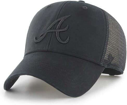 47 علامة تجارية MLB للجناح الأسود ، شعار الفريق الرائد MVP Mesh Trucker قابل للتعديل Snapback Cap Cap Cap One Size One Fits All in Kuwait