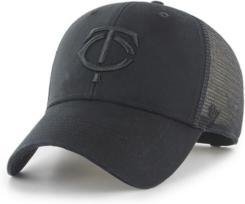 47 علامة تجارية MLB للجناح الأسود ، شعار الفريق الرائد MVP Mesh Trucker قابل للتعديل Snapback Cap Cap Cap One Size One Fits All in Kuwait