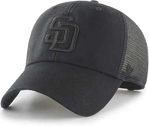 47 علامة تجارية MLB للجناح الأسود ، شعار الفريق الرائد MVP Mesh Trucker قابل للتعديل Snapback Cap Cap Cap One Size One Fits All in Kuwait