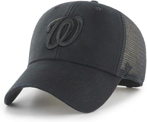 47 علامة تجارية MLB للجناح الأسود ، شعار الفريق الرائد MVP Mesh Trucker قابل للتعديل Snapback Cap Cap Cap One Size One Fits All in Kuwait