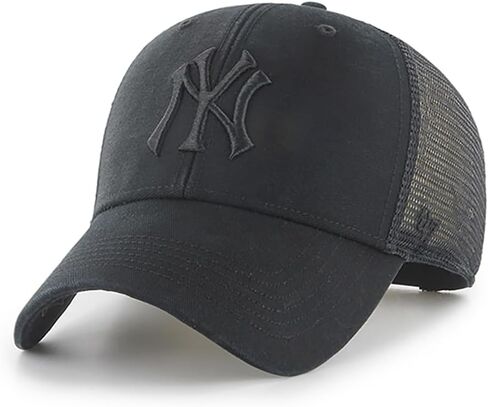 47 علامة تجارية MLB للجناح الأسود ، شعار الفريق الرائد MVP Mesh Trucker قابل للتعديل Snapback Cap Cap Cap One Size One Fits All in Kuwait