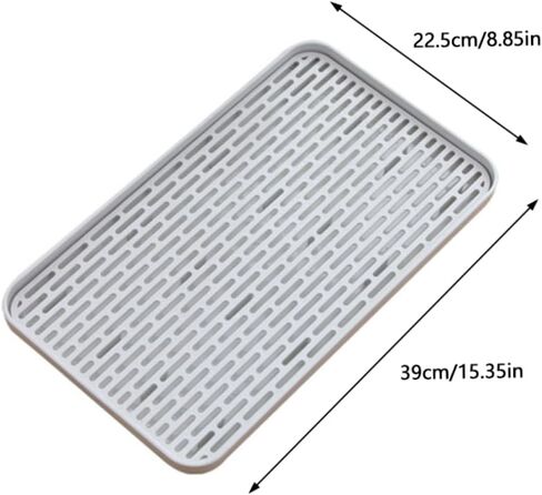 Cabilock Bathroom Tray Kitchen Countertop Organizer Decorative Bottle Drying Rack Leakproof Stabile Serving Dish in Saudi Arabia